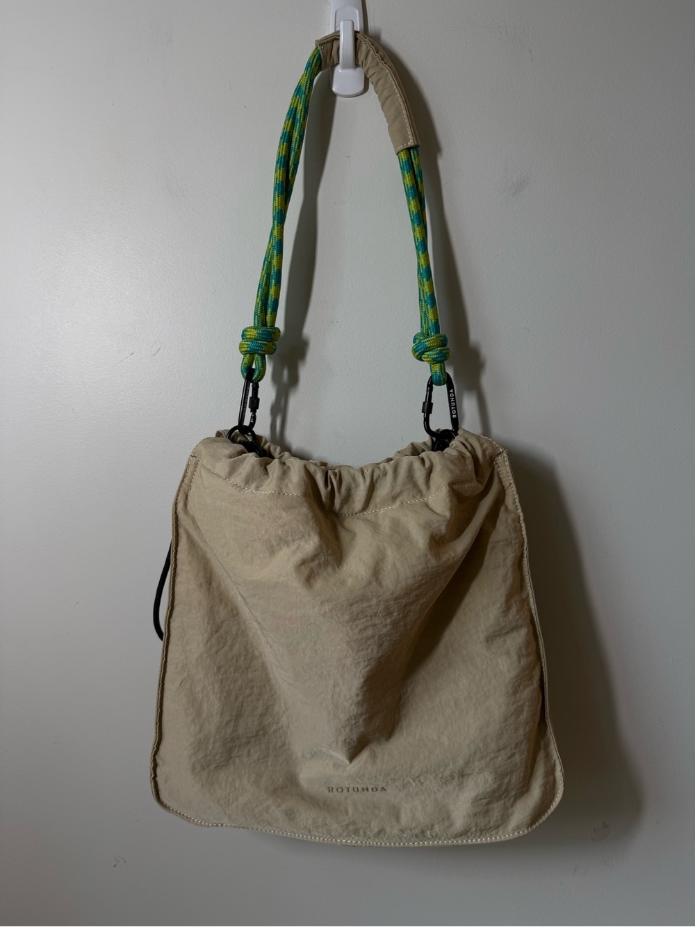 Rotunda Sant Hobo bag nylon with 3 straps paracord and tortoiseshell chain